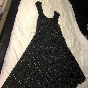 Polka dot swinger dress